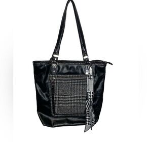 Dana Bachman Large Black Shoulder Bag EUC